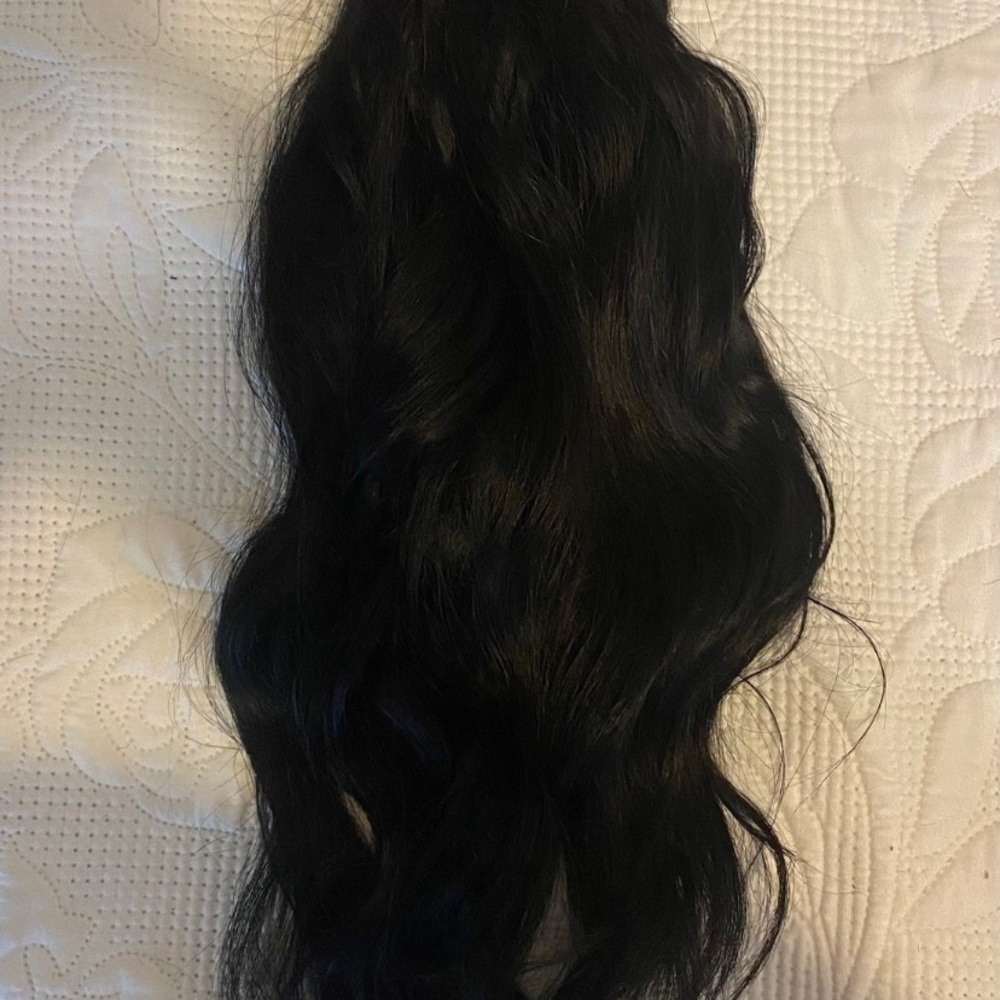 Human hair extensions itips 24” black